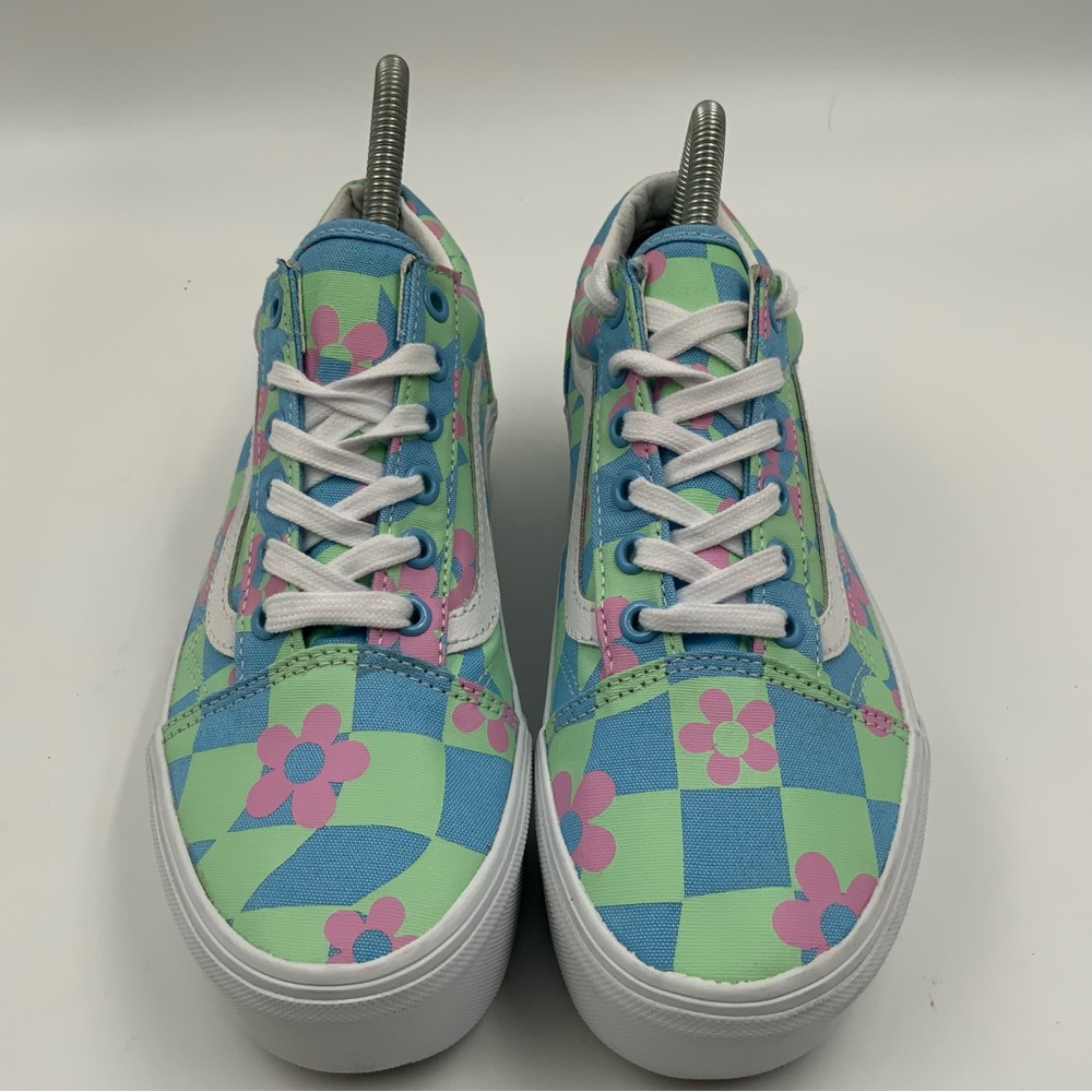 Vans X‎ Awake NY Ol Skool Platform Checkeredboard Floral Sneakers. Size 7.